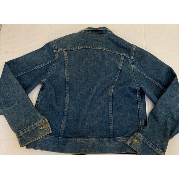 Vtg 70s LEE 101-J Denim Jacket Chore Work Riders Western Cowboy Blue Barn Sz 7/8 - Picture 8 of 9